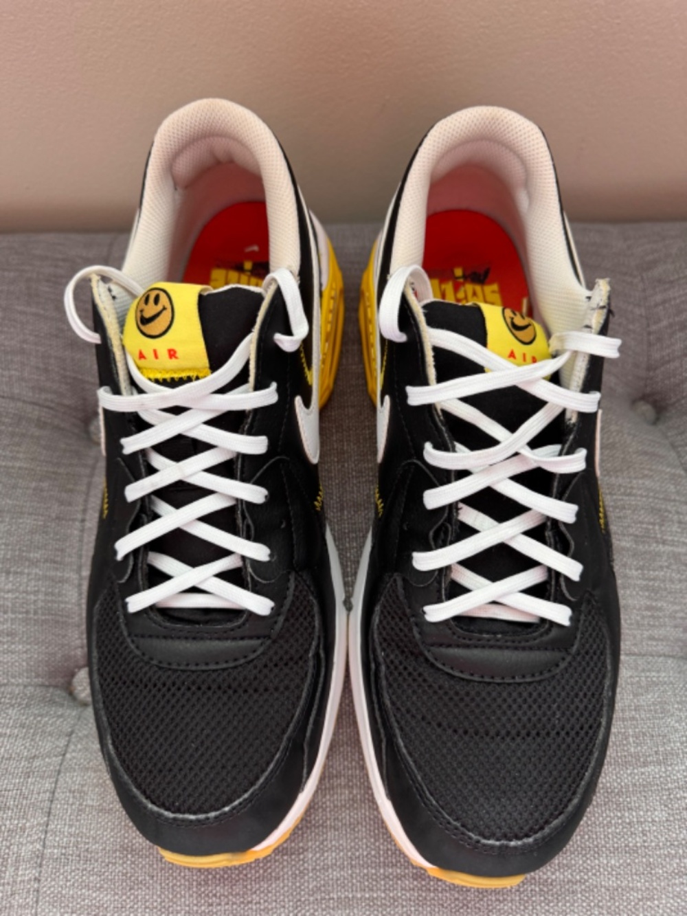 Nike Air Max Black and Yellow "Go The Extra Smile"